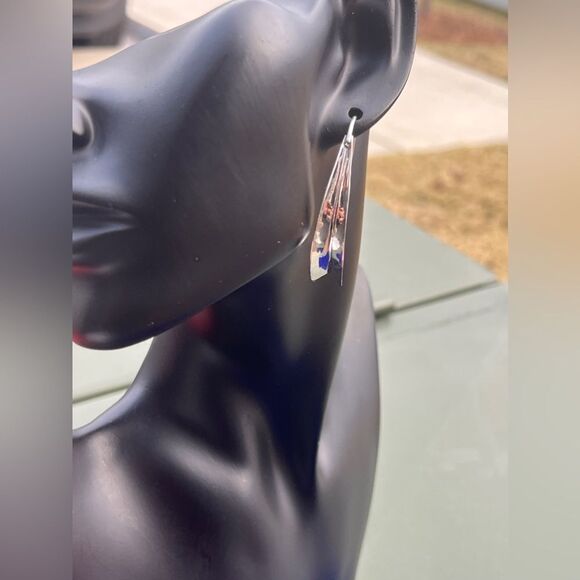 Seed & Sage Hammered Sterling Silver Crescent Hoop Earrings - Made in Mexico - Picture 3 of 8